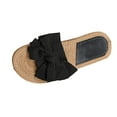 thumbnail image 2 of Summer Slippers for Women Flat Heel Non-Slip Open Toe Slip-on Slides Women Footwear Causal Summer Dressy Beach Shoes Black 6.5, 2 of 8