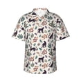thumbnail image 1 of Balery Black Cat And Snake Camisas hawaianas de manga corta para hombre, camisas playeras de corte holgado, camisas de vacaciones con botones,Medium, 1 of 7