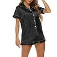 thumbnail image 5 of Cathalem Loungewear Sets Women Short Sleeve Pajama Sets Womens's Short Sleeve Tops Comfy Pjs Casual Lounge Sets Sleepwear(Black,XL), 5 of 5