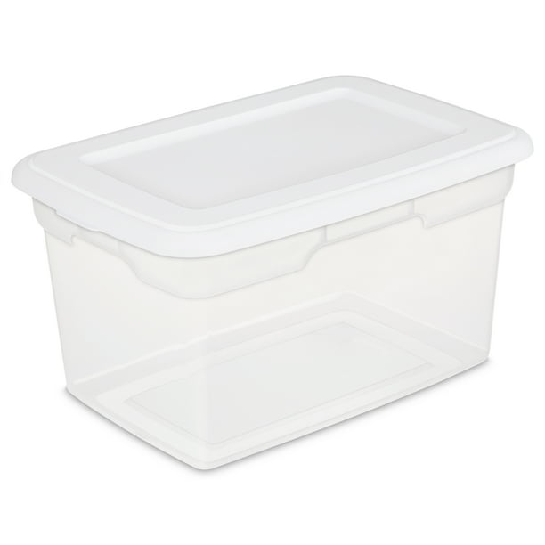 Sterilite 20 Qt./18.9 L Storage Box, White - Walmart.com - Walmart.com