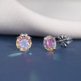 thumbnail image 4 of Round Cut D Color VVS1 Clarity Moissanite Stud Earrings for Women/Men ,Hypoallergenic Titanium Earrings Stud for Sensitive Ear, 4 of 6