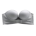 thumbnail image 2 of sin tirantes de elevación para mujer con hebilla frontal Invisible /4 Cup - Grey 38AB Gris 38AB Yinane sujetador sin tirantes de mujer, 2 of 7