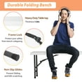 thumbnail image 3 of FDW Plastic Storage and Carrying Handle Garden Bench, White, 3 of 7