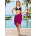 thumbnail image 6 of HAPPY BAY Women's Summer Swim Cover up Wraps Vacation Swimsuit Pareos Short Beachwear Beach Skirt Sarong Coverups Swimwear for Women One Size Magenta, 6 of 6