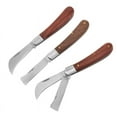 thumbnail image 3 of Folding Grafting Knife Grafting Tools Grafting Pruning Knife Professional Garden fruit tree Grafting Cutter Wooden Handle Knife, 3 of 9