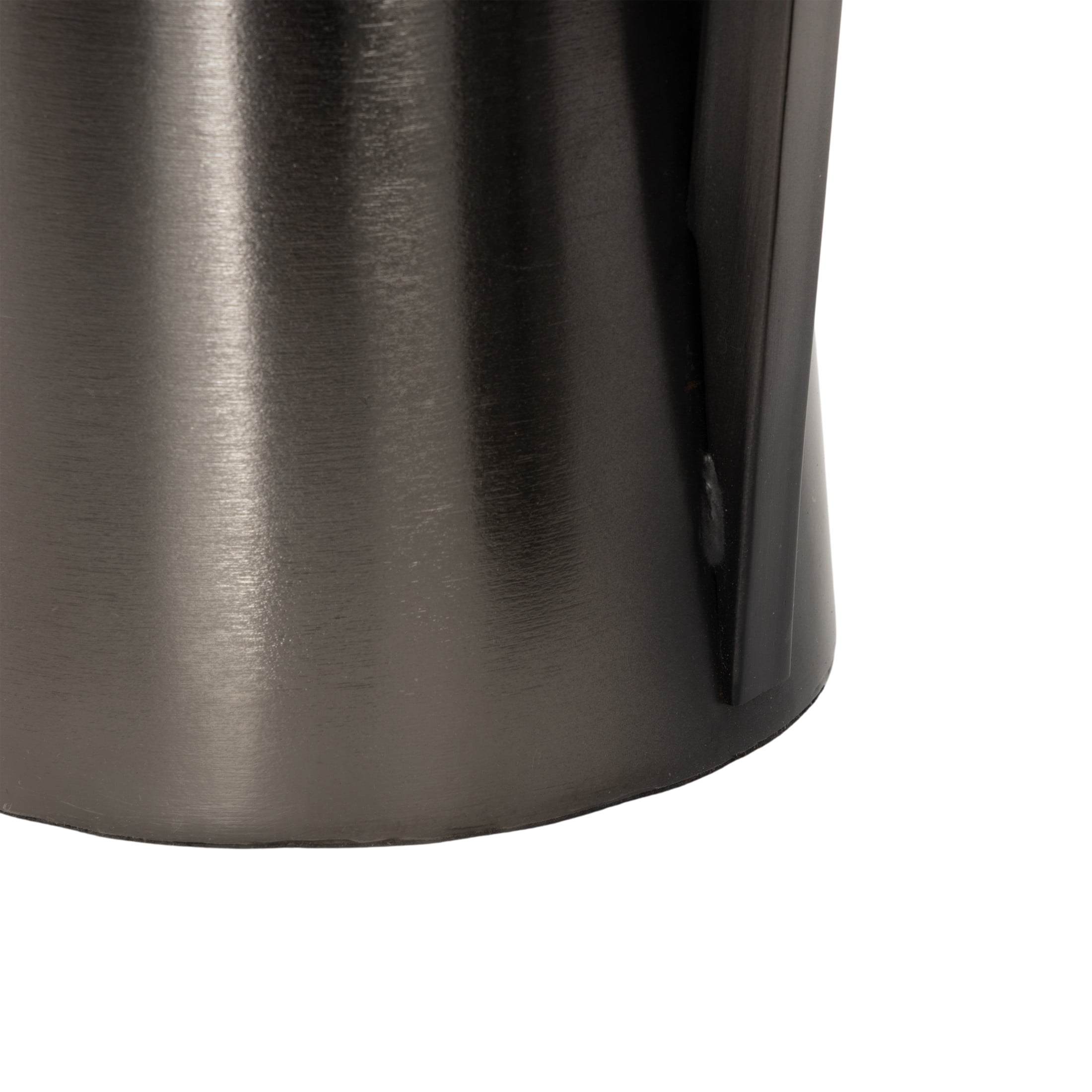 DecMode 17", 22"H Slim Cone Dark Gray Metal Vase with Extended Handles, Set of 2