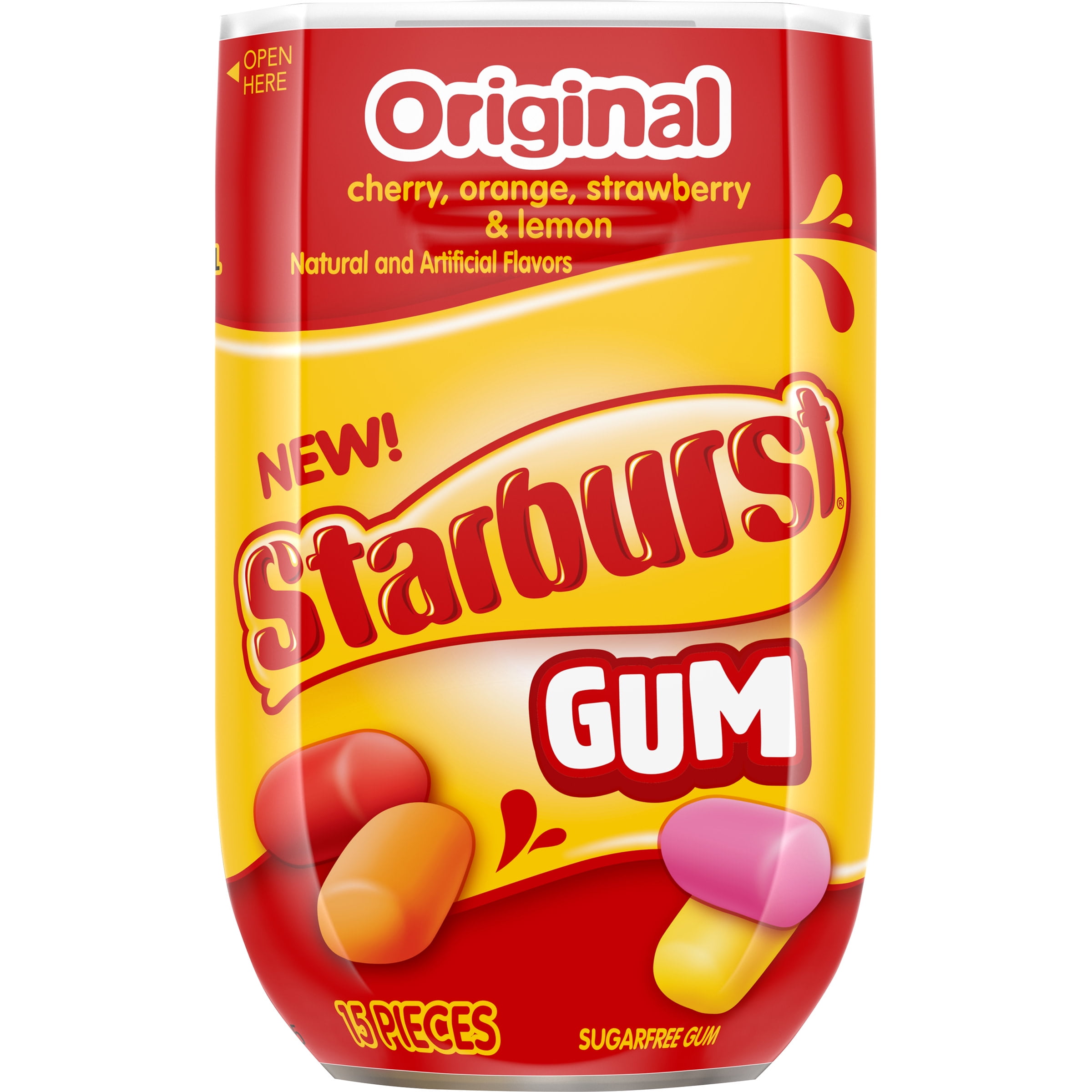 Starburst Original Chewing Gum, 15-Piece Bottle - Walmart.com