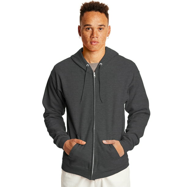 Hanes Men's EcoSmart Fleece Zip-up Hoodie, up to Size 3XL - Walmart.com