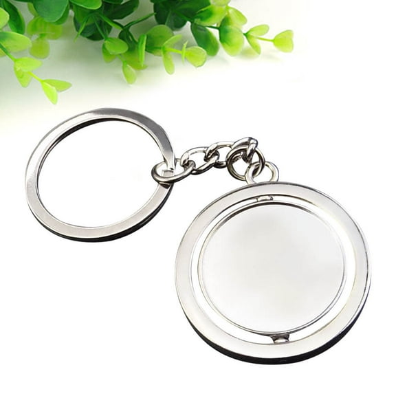 LULULION Men's Keyrings & Keychains Zinc Alloy Round 1Set 3.9x1.5in