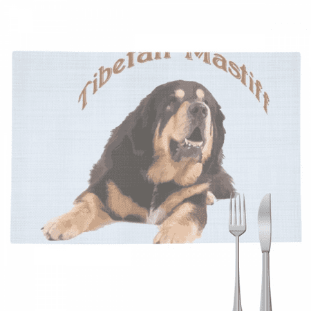 

Tibetan Mastiff Pet Frontier China Placemat Pad Kitchen Woven Heat Resistant Cushion Rectangle