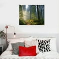 thumbnail image 4 of COMIO Sunrise Forest Wall Art Green Tree Pictures for Wall Landscape Canvas Print Modern Artwork Framed Nature Wall Decor for Living Room Bedroom Kitchen Office, 4 of 4