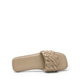 thumbnail image 4 of Dream Pairs Women’s Braided Slide Sandals Square Open Toe Slip On Cute Flat Summer Slides, 4 of 5