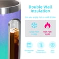thumbnail image 4 of Neihepal 14oz Double Wall Vacuum Insulated Coffee Mug with Leakproof Lid & Handle, 1 Pack, Purple Green, 4 of 7
