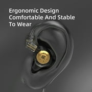 KZ EDX PRO HiFi Earphone 1DD Dual Magnetic Circuit Dynamic Sports Noise Cancelling Wired Earbuds (Black, no mic)