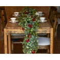 thumbnail image 3 of XEAZON Christmas Cedar Garlands, 6Ft Realistic Artificial Pine Cypress Greenery Garland with Berry and Eucalyptus Leaves Cypress Garland for Table Mantle Christmas Holiday Fireplace Winter Decoration, 3 of 7