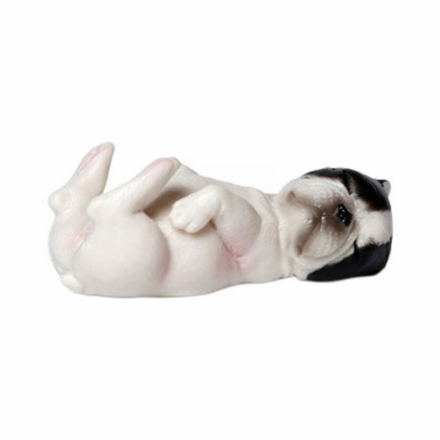 Sculpture Décorative d'Automne Statue de Jardin pour Chien Figurine Extérieure Réaliste en Résine Artisanat Britannique Artisanat Collectibles Cadeau pour Amoureux des Chiens Ornement de Patio Cour Maison