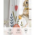 thumbnail image 6 of Easter Bunny Eggs Sheer Curtains 39 Inch Length 2 Panels Set for Living Room/Bedroom, Spring Tulip Daisy Flowers Leaves Country Kitchen Curtains Grommet Curtains Window Treatments 27.5"x39"x2, 6 of 7