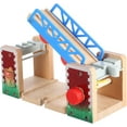 thumbnail image 1 of Standard Gauge Wooden Overpass Train Track Expansion Set with Lifting Bridge for Realistic Play Layouts, 1 of 6