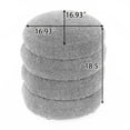 thumbnail image 4 of Soft Velvet Ottoman Legless Footrest Stool with Anti-Slip Pads, Modern Accent Pouf Round Chair for Makeup, Living Room, Bedroom Entryway, White, 4 of 8