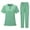 11# Mint Green, variant on RPVATI Hot Pink Scrubs Sets for Women Soft and Stretchy Nurse Uniform Workwear V-Neck Short Sleeve Scrub Tops and Cargo Pants with Pockets Nursing Comfortable Scrub Suit(Hot Pink,XXL）