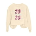 thumbnail image 4 of DAFPZW Senior 2026 Women's Pullover Crewneck Sweatshirt, Funny Letter Print Long Sleeve Cute Graphic Casual Loose Tee Shirts, 4 of 5