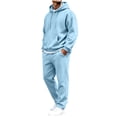 thumbnail image 4 of Mens Athletic Outfit Sets Zeliretfy Men's Hoodies Tracksuit Sweatsuit Sweatshirt and Sweatpant for Men 2 Piece Sets, Pullover Shirts and Pants Sportswear Set, 4 of 7