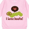 thumbnail image 3 of Inktastic I Love Books Bookworm Toddler Sweatshirt, 3 of 4
