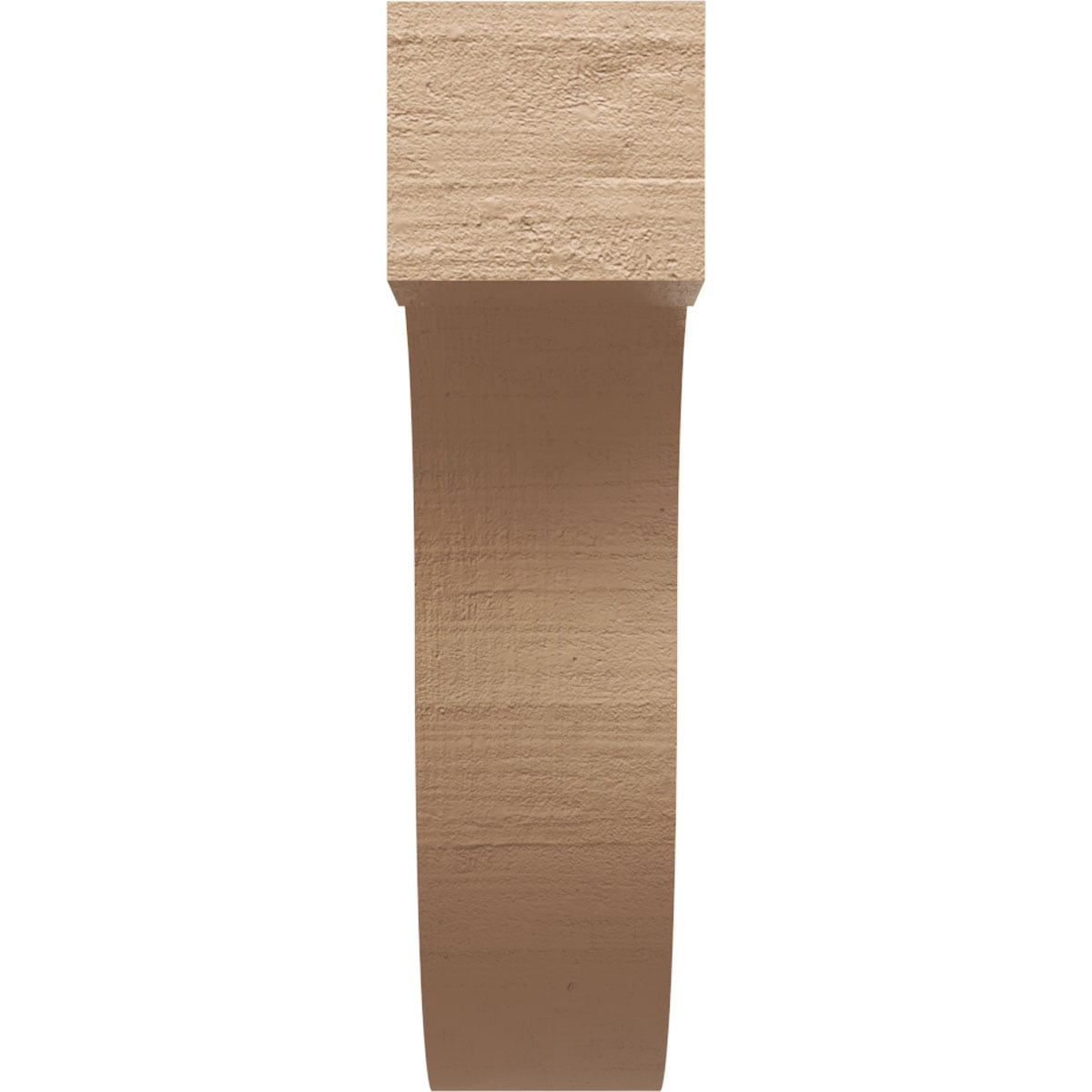 7"W x 28"D x 28"H Thin Del Monte Rough Cedar Woodgrain TimberThane Corbel, Primed Tan