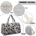 thumbnail image 6 of Garronmavis Cow Print Large Quilted Duffle Bag for Women,Overnight Travel Carry On Bag with Zipper Pocket Luggage Sleeve Quilted Travel Bag for Gym, Work, 6 of 7