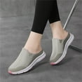 thumbnail image 4 of Vedolay Summer Casual Shoes Women's Fashion Loafers Platform Round Toe Slip-on Comfort Leisure Shoes,Gray 8, 4 of 5