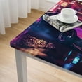 thumbnail image 5 of WYYP Urban Night Scene Square Tablecloth for Picnic Dining Kitchen Farmhouse 100% Polyester Fiber 46*46, 5 of 8
