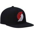 thumbnail image 3 of Men's Mitchell & Ness Black Portland Trail Blazers Ground 2.0 Snapback Hat, 3 of 5