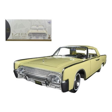 1961 Lincoln Continental Yellow 1/18 Diecast Model Car by Road