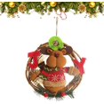 thumbnail image 3 of Corona de puerta de Navidad, corona de Navidad de ratán, corona de árbol colgante, corona de Santa muñeco de nieve, corona de alce, muñeco de peluche, decoración de corona Zhivalor WLJ-2480, 3 of 5