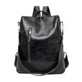thumbnail image 3 of Mochila Vintage de cuero PU suave para mujer bolsos escolares de Likrtyny Color sólido bolsos de hombro casuales bolsos femeninos, 3 of 8
