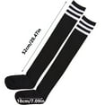 thumbnail image 6 of 3 Pairs Over Knee Thigh Socks Knee-High Warm Stocking Women Boot Sock Leg Warmer High Socks for Daily Wear, Cosplay(White,Black,Grey,Striped), 6 of 6