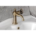 thumbnail image 4 of Kingston Brass KS3543RNK Levante One-Handle 1-Hole Bathroom Faucet with Push Pop-Up Drain in Antique Brass, 4 of 7