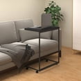 thumbnail image 1 of vidaXL Table d'Appoint avec Roulettes Noir 55x35x70 cm Bois Manufacturé, 1 of 4
