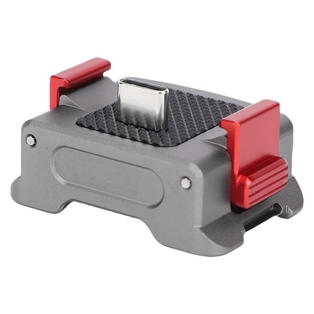 Camera Magnetic Charging Adapter Base, Double Type C Two Claw Port Silicone Pads Handheld Camera Charging Adapter Base Aluminium Alloy for Outdoor