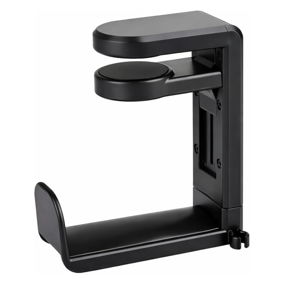 XIBUFE Headset Holder,Adjustable Storage Compartment Headset Stand,Rotating Hook Platform Headphone Stand Headset Stand for Desk