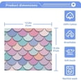thumbnail image 4 of SKYSONIC 6 PCS Mermaid Tail Washcloths, 12"x12" Cotton Wash Cloths, Highly Absorbent and Soft Face Towels for Bathroom,Gym,Hotel and Spa, 4 of 7