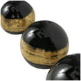 thumbnail image 5 of DecMode Black 6" Decorative Ball Plastic Orbs & Vase Filler with Gold Stripe (3 Count), 5 of 15