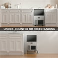 thumbnail image 4 of COOLAKE Commercial Ice Maker Machine 130lbs/24H, Under Counter Ice Machine with 34lbs Storage, 115V Air Cooled Stainless Steel Freestanding Ice Maker for Home Outdoor, 4 of 7