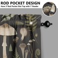thumbnail image 3 of Mushroom (68) Kitchen Curtains - Vintage Tier Curtains for Bathroom Living RV Rod Pocket Window Drapes 36 Inch 2 Panels Set 27.5"x24" Window Treatment Tiers, 3 of 4
