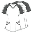 thumbnail image 2 of Cherokee Infinity Women Scrubs Top, V-Neck, CK645, S, Shades Of Grey, 2 of 7