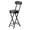 Black, variant on 24" Padded Folding Bar Stool, Heavy Duty Portable Stool with Backrest & Cushion, 300lbs Capacity Foldable Counter Height Chair for Kitchen, Dining, Camping & Fishing