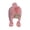 Pink, variant on Women's Winter Furry Trapper Hat with Pom Pom & Ear Flaps Warm Plush Bobble Cap for Snow Cold Weather Wine One size