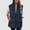 Navy, variant on Women Autumn And Winter Fashion Casual Solid Color Zipper Collar Sleeveless Padded Vest Top Features Women Warm And down Jacket plus Size Snowmobile Jackets Maternity down Coats Women Women Jackets