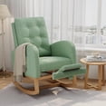 thumbnail image 2 of Kojooin Nursery Rocking Chair, Modern Glider Chair with High Backrest and Sturdy Wooden Legs, Comfortable Accent Rocker for Nursery Bedroom or Living Room, 2 of 8