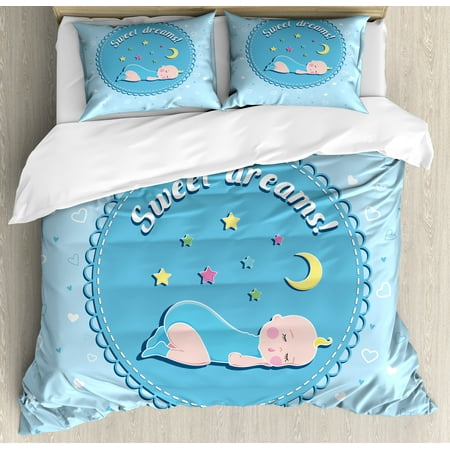 Sweet Dreams King Size Duvet Cover Set Newborn Baby Sleeping With Sweet Dreams King Size Duvet Cover Set Newborn Baby Sleeping With Colorful Staroon